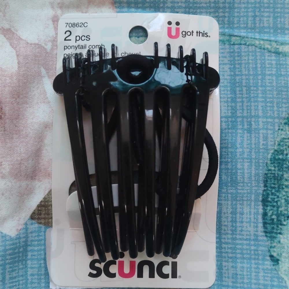 Scünci Ponytail Comb with Elastic - 2 Pieces